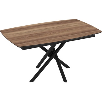 ЕВРОМАР Разтегателна трапезна маса katrin орех / черна