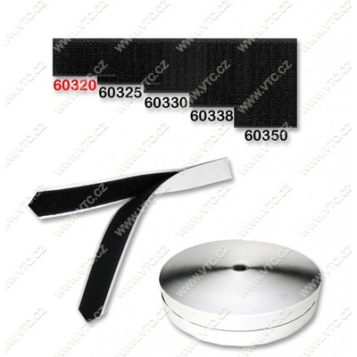 Stuhový uzávěr samolepící 20 mm bílá