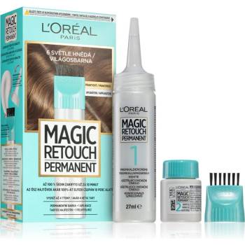 L'Oréal Magic Retouch Permanent тонираща боя за израстнали корени с апликатор цвят 6 LIGHT BROWN