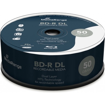 Mediarange BD-R 50GB 6x, 25ks