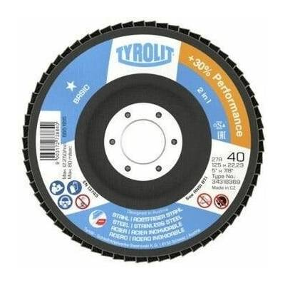 Kotuc Tyrolit 125x22,2mm, ZA40-325, 27A, oceľ/nerez, lamelovy, 2in1, Basic *