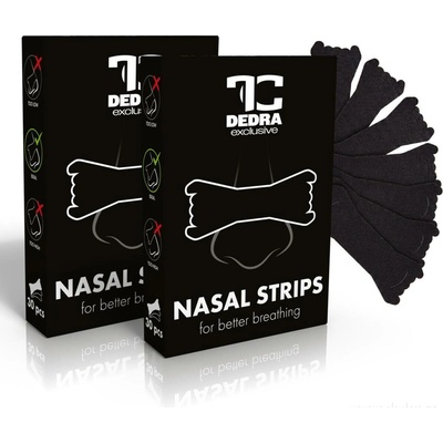 NASAL STRIPS nosní pásky pro lepší dýchání 2 × 30 ks černé