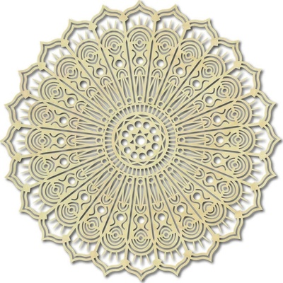 Dřevěný obraz na zeď – Mandala Květ Klid | KLAROT: Přírodní překližka - Topol přírodní Rozměr 30 cm 3802-38578 PR0203 HEU+