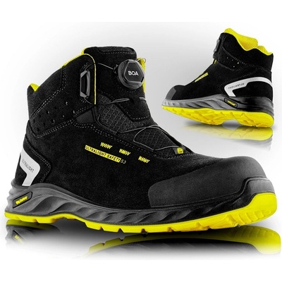 VM Footwear WISCONSIN BOA S3 ESD obuv Čierna-Žltá