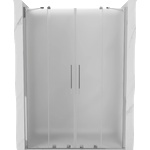Mexen Velar Duo плъзгащи се душ врати 140 cm, матирано, хром - 871-140-000-32-01 (871-140-000-32-01)