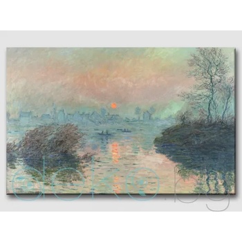 Image 1 of Залез на Сена в Лавакур, импресия на Клод Моне - репродукция (85041)