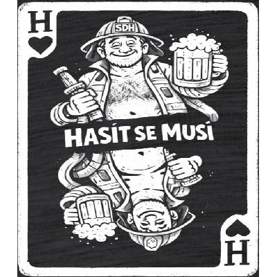 123TRIKO termoska Hasit se musí, bílý tisk 500 ml
