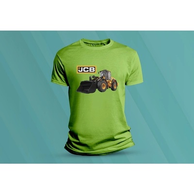 Sandratex dětské bavlněné tričko JCB 4. lime