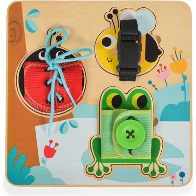 Tooky Toy Дървена активна дъска закопчалки th942