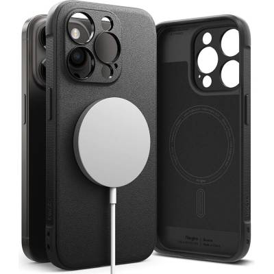 Ringke Onyx Magnetic MagSafe Case - силиконов (TPU) калъф с MagSafe за iPhone 15 Pro Max (черен)