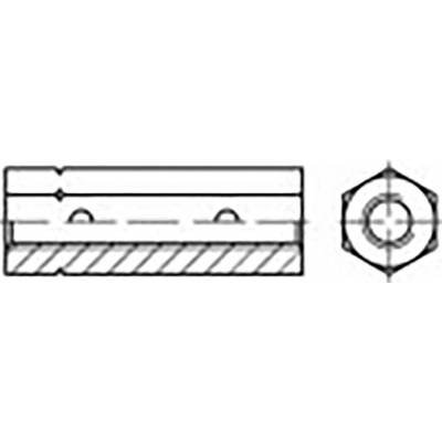 TOOLCRAFT TO-6865989 šesťhranná napínacia matica M12 ocel pozinkované DIN 1479 10 ks