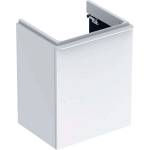 Geberit Smyle Square - Шкафче за умивалник, 49x41x62 см, 1 врата, панти отляво, лъскаво бяло/матово бяло 500.364. 00.1 (500.364.00.1)