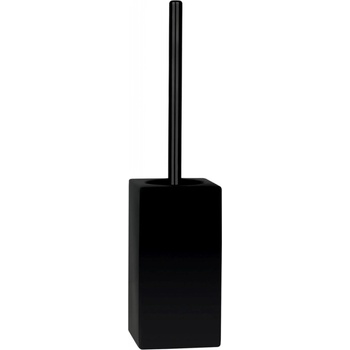 Spirella WC štětka QUADRO MATT s matně černou keramickou nádobou a rukojetí 10 20484