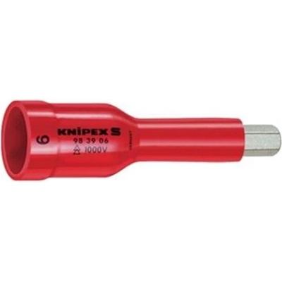 Knipex 98 39 06 - Hlavice zástrčná - ořech 3/8", IMBUS 6x75mm, izolovaná 1000V VDE potaženo plastem