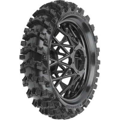 Pro-Line колело с гума 1: 4 Dunlop Geomax MX14 V2 Bead CR4 заден, диск черен: Promoto-MX