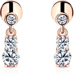 SAVICKI Dream Collection обеци: розово злато. диаманти