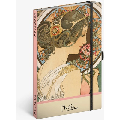 Notique Бележник Алфонс Муха - Петрич, пунктир, 13 x 21 cm NOTIQUE | Lilav | Home | UNI