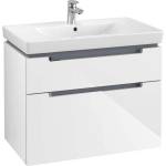 Villeroy & Boch Subway 2.0 - Шкафче за умивалник, 79x59x45 см, 2 чекмеджета, Glosy White A91410DH (A91410DH)