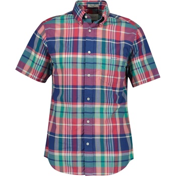 Gant Риза с къс ръкав Gant Men's Patterned Short Sleeve Shirt - Rose Red 641
