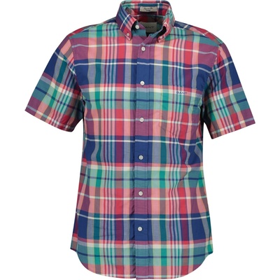 Gant Риза с къс ръкав Gant Men's Patterned Short Sleeve Shirt - Rose Red 641