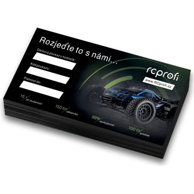 RC profi Darčekový poukaz v hodnote 200 € - Elektronický