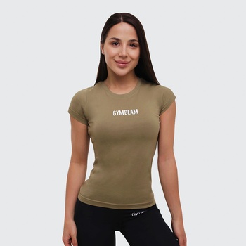 GymBeam Дамска тениска FIT Olive XL