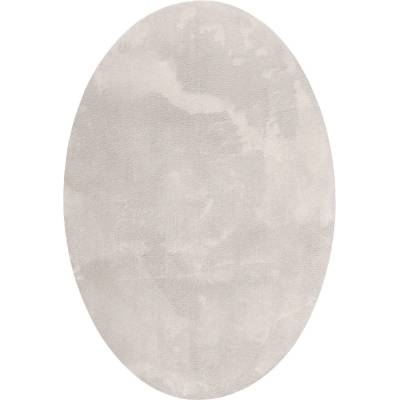 Pure Line Home Овален плюшен килим huarte, пясъчен