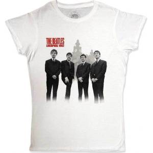 The Beatles Beatles In Liverpool White L Дамски Риза (BEATTEE19LW03)
