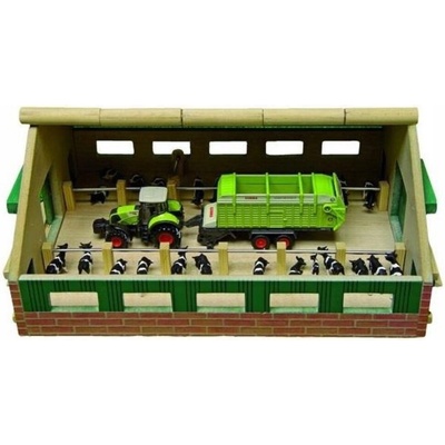 Kids Globe Drevený kravín 1:87
