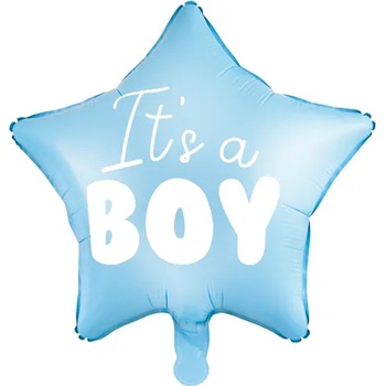PartyDeco Балон от фолио синя звезда - It's a boy