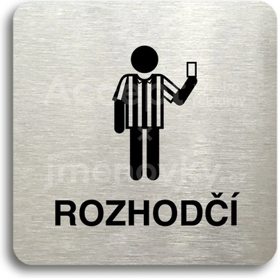 ACCEPT Piktogram rozhodčí IV - stříbrná tabulka - černý tisk bez rámečku