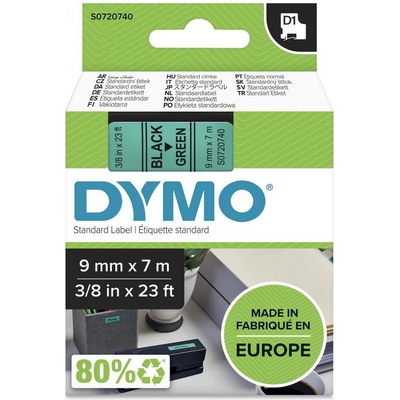 DYMO páska D1 9mm x 7m, černá na zelené, 40919, S0720740