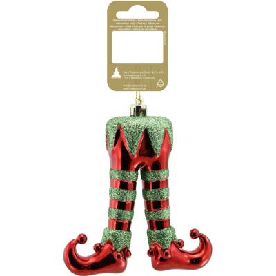 Gerd Rodermund Plastová elfská topánka s trblietkami, červeno-zelená, 11cm