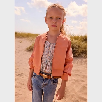 MAYORAL Суичер комбиниран в Прасковен цвят за мини момиче Mayoral