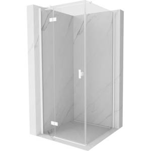 Mexen Mist-H T отваряема лява душ кабина 70 x 70 см, прозрачна, бяла - 8A5T-070-070-20-00-L (8A5T-070-070-20-00-L)