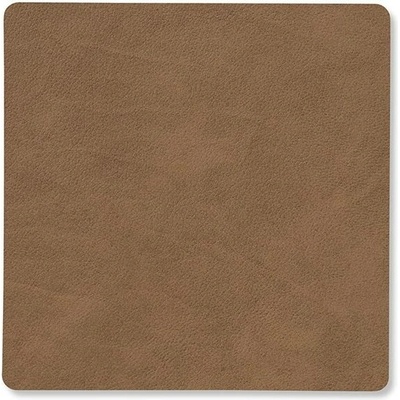 LIND Podtácka Square Nupo hnedá koža 10x10cm