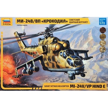 Zvezda Model Kit Mil Mi 24V VPHind E 7293 1:72