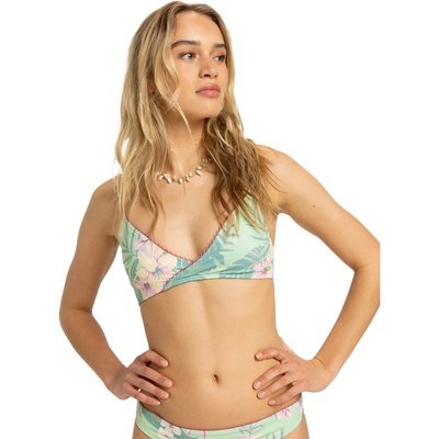 Roxy Горнище Roxy Women's Sun Protection Tri-Fold Bikini Tops - Fm Grn/Cst Brz