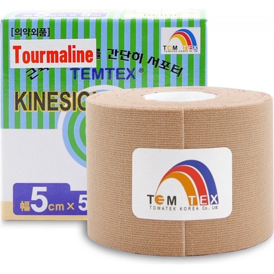 Temtex Kinesiology Tape Tourmaline béžová 5 cm x 5 m – Zboží Mobilmania