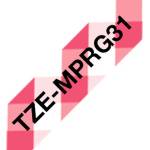 Brother TZe-MPRG31 tape black/square pattern 12mm/4m (TZEMPRG31) - tehnik