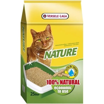 Versele-Laga - Nature Compressed Wood Litter - 15kg - Естествена котешка тоалетна с пресовани дървени гранули, 15 кг /25 л