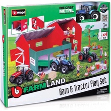 Bburago Farmland Koňské stáje s traktorem