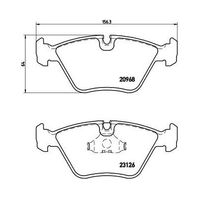BREMBO Sada brzdových platničiek kotúčovej brzdy P36007