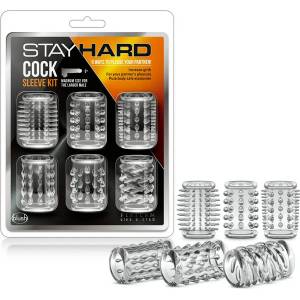  Пенис ръкави за допълнително удоволствие, 6 броя - Stay Hard Set (BLUSH00226)