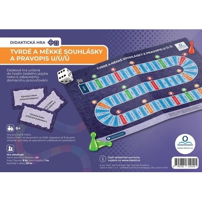 Desková didaktická hra Tvrdé a měkké souhlásky a pravopis u/ú/ů