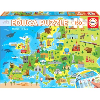Image 1 of Educa - Puzzle Map of Europe 150 pieces - 150 piese