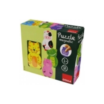Jumbo Spiele GmbH Goula Magnetisches Holzpuzzle Tiere