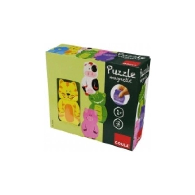 Jumbo Spiele GmbH Goula Magnetisches Holzpuzzle Tiere