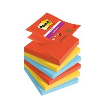 POST-IT Z-bločky Post-it Super Sticky PLAYFUL, veľkosť 76x76 mm, 6 bločkov po