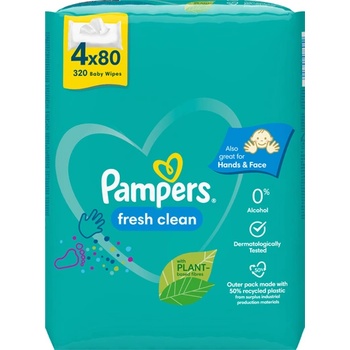 Image 1 of Pampers Мокри кърпички Pampers Fresh Clean - 4x80 броя